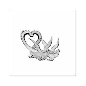 Valentine Wood Briefmarke Dragons Liebe Schwanz Gummistempel (Prägung)