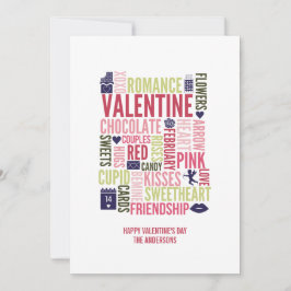 Valentine Words Valentine's Day Card Feiertagskarte