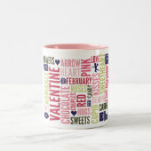 Valentine Words Valentine's Day Coffee Tasse (Mittel)