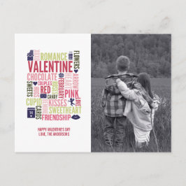 Valentine Words Valentine's Day Foto Postkarte
