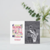 Valentine Words Valentine's Day Foto Postkarte (Stehend Vorderseite)