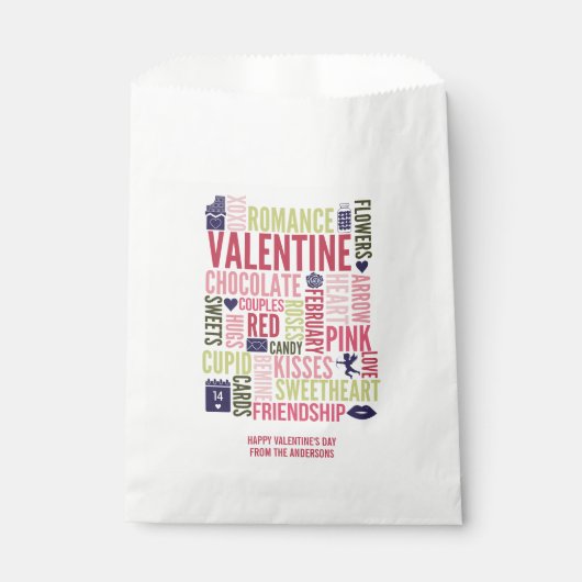 Valentine Words Valentine's Day Gunst Bag Geschenktütchen (Vorderseite)