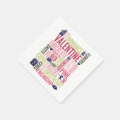 Valentine Words Valentine's Day Paper Napkins Serviette (Ecke)