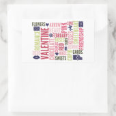 Valentine Words Valentine's Day Rectangle Stickers (Tasche)