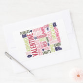Valentine Words Valentine's Day Rectangle Stickers (Umschlag)