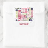 Valentine Words Valentine's Day Stickers (Tasche)