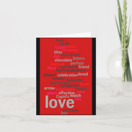 VALENTINE Wortkarte Feiertagskarte
