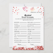 Valentine Wortmarke: Brautparty-Spielkarte Einladung (Vorderseite)