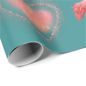 Valentine Wrapping Paper - Flamingo - Retro Geschenkpapier (Rolleneckpunkt)