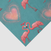 Valentine Wrapping Paper - Flamingo - Retro Seidenpapier (Detail)