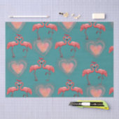 Valentine Wrapping Paper - Flamingo - Retro Seidenpapier (Handwerk)