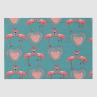 Valentine Wrapping Paper - Flamingo - Retro Seidenpapier