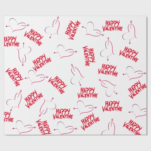 Valentine Wrapping Paper Geschenkpapier (Flach)