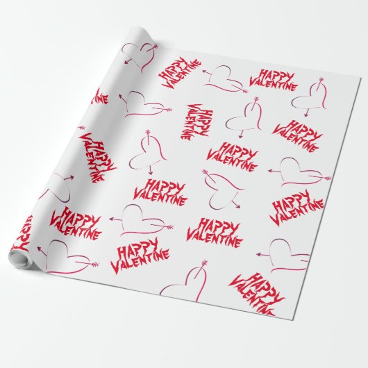Valentine Wrapping Paper Geschenkpapier (Ungerollt)