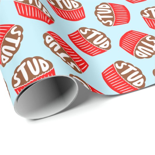 Valentine Wrapping Paper von Blue and Red Stud Muf Geschenkpapier (Rolleneckpunkt)