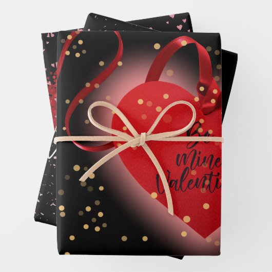 Valentine Wrapping Sheets Geschenkpapier Set (Beispiel)