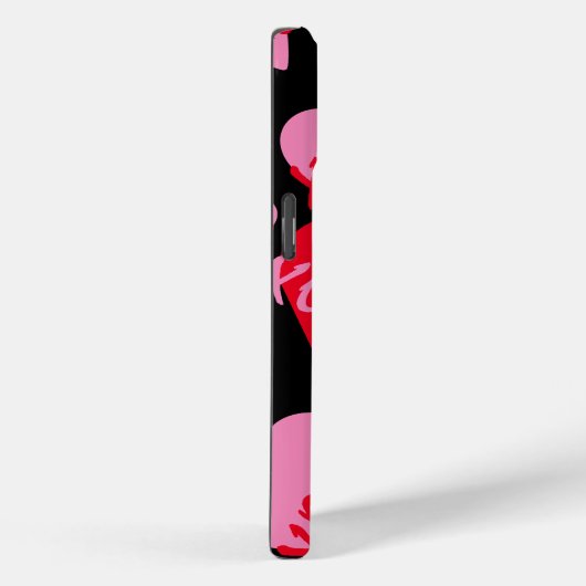 Valentine XOXO Herz rosa rotes Muster Modernes Sch Case-Mate iPhone Hülle (Rückseite / Rechts)