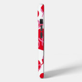 Valentine XOXO Herzrosa rotes Muster Modernes Weiß Case-Mate iPhone Hülle (Rückseite / Links)