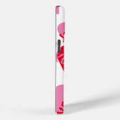 Valentine XOXO Herzrosa rotes Muster Modernes Weiß Case-Mate iPhone Hülle (Rückseite / Rechts)