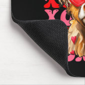 Valentine Xoxo Highland Cow Cute Coquette Bow West Mousepad (Ecke)