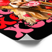 Valentine Xoxo Highland Cow Cute Coquette Bow West Poster (Ecke)