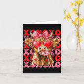 Valentine Xoxo Highland Kuh Cute Coquette Bogen We Karte (Gelbe Blume)