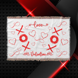 Valentine XOXO mit Herz in Rot | Decke
