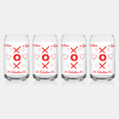 Valentine XOXO mit Herz in Rot | Dosenglas (Vorderseite)