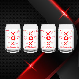 Valentine XOXO mit Herz in Rot | Dosenglas