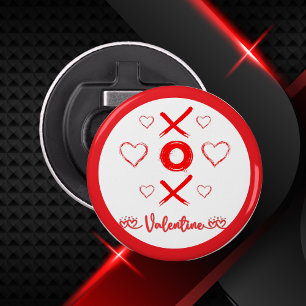 Valentine XOXO mit Herz in Rot   Flaschenöffner