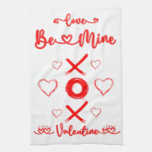 Valentine XOXO mit Herz in Rot | Geschirrtuch (Vertikal)