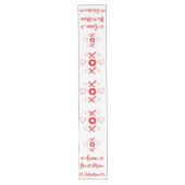 Valentine XOXO mit Herz in Rot | Großer Tischläufer (Vorderseite)