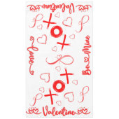 Valentine XOXO mit Herz in Rot | Tischdecke (Vorderseite)
