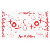 Valentine XOXO mit Herz in Rot | Tischdecke (Vorderseite (Horizontal))