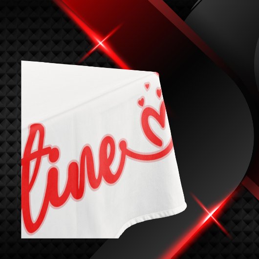 Valentine XOXO mit Herz in Rot | Tischdecke