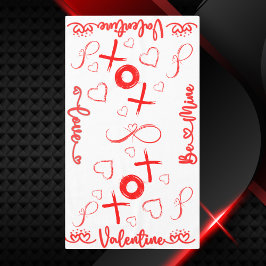 Valentine XOXO mit Herz in Rot | Tischdecke