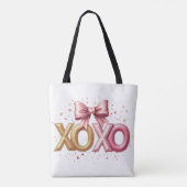 Valentine XOXO Rosa Valentinstag Tasche (Rückseite)