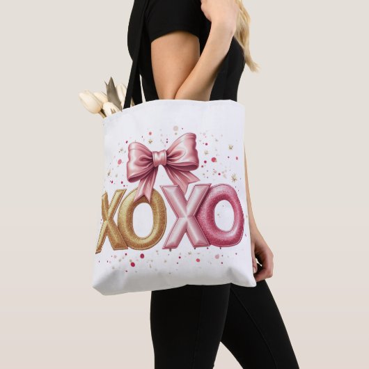 Valentine XOXO Rosa Valentinstag Tasche (Von Nahem)