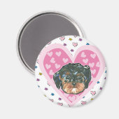 Valentine Yorkie Poo Magnet (Vorderseite/Rückseite)