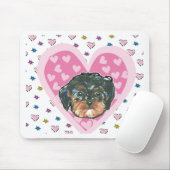 Valentine Yorkie Poo Mousepad (Mit Mouse)