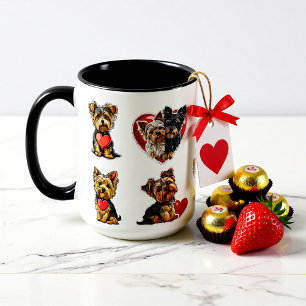 Valentine Yorkshire Terrier Dog Liebhaber von He Tasse