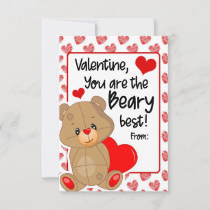 Valentine You are the Beary Best Sweet Karte