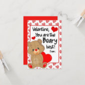 Valentine You are the Beary Best Sweet Karte (Vorderseite/Rückseite Beispiel)