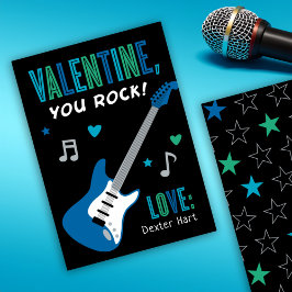 Valentine You Rock Blue Gitarre Kinder Valentinsta