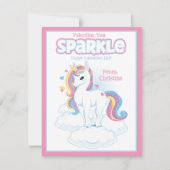 Valentine You Sparkle Klassenzimmer Valentine's Da Mitteilungskarte (Vorderseite)