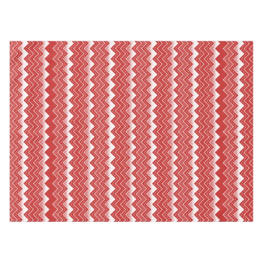 Valentine Zickzack Muster rot/weiß Tischdecke (Vorderseite (Horizontal))