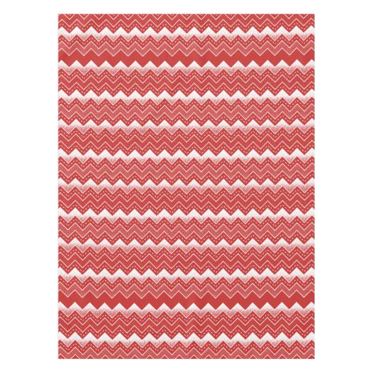 Valentine Zickzack Muster rot/weiß Tischdecke (Vorderseite)