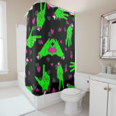 Valentine Zombie Liebe Herzhand halloween Duschvorhang (Beispiel)