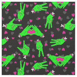 Valentine Zombie Liebe Herzhand halloween Stoff