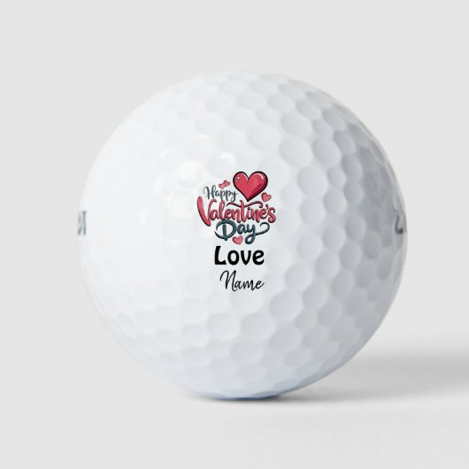 Valentine zu Golfer mit Liebe Sie Golfball (Vorderseite)